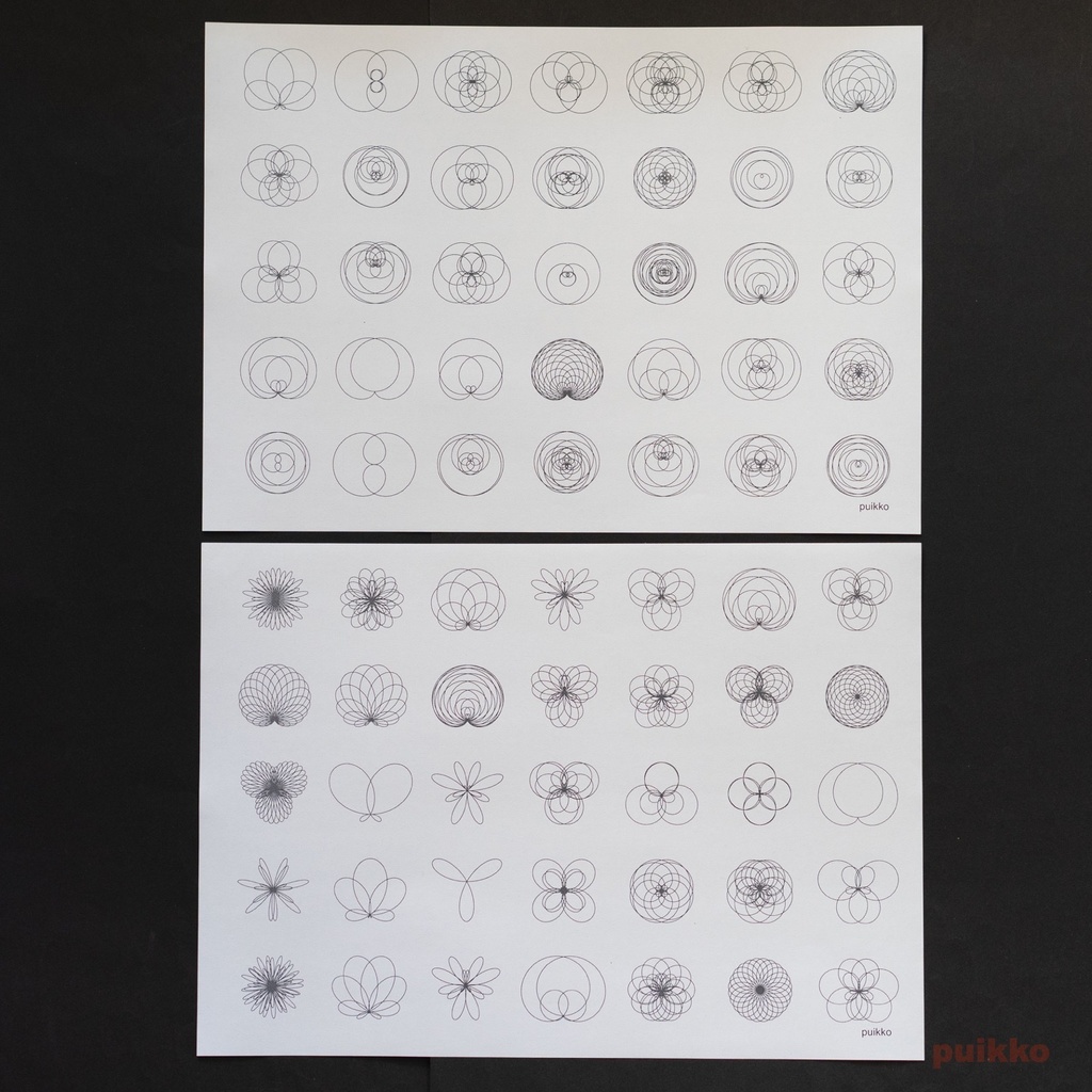 紙製ブックカバー バラ曲線3(5枚セット)