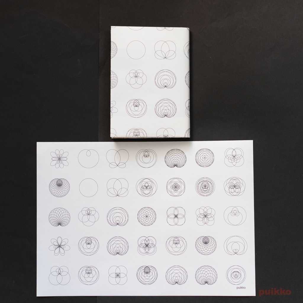 紙製ブックカバー バラ曲線3(5枚セット)