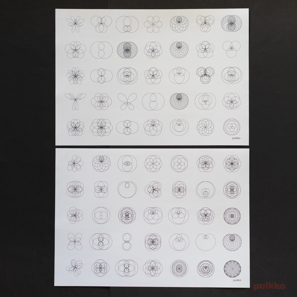 紙製ブックカバー バラ曲線3(5枚セット)