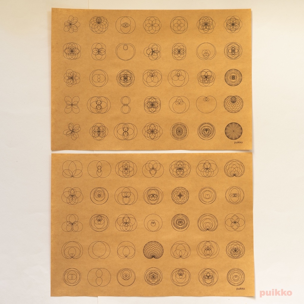 紙製ブックカバー バラ曲線3(5枚セット)