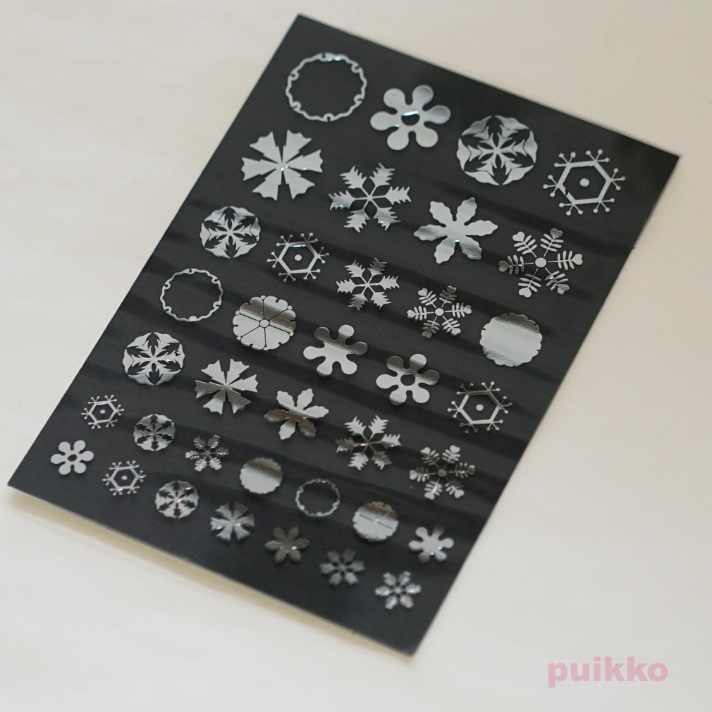 家紋・雪 箔押し レジン封入用フィルム