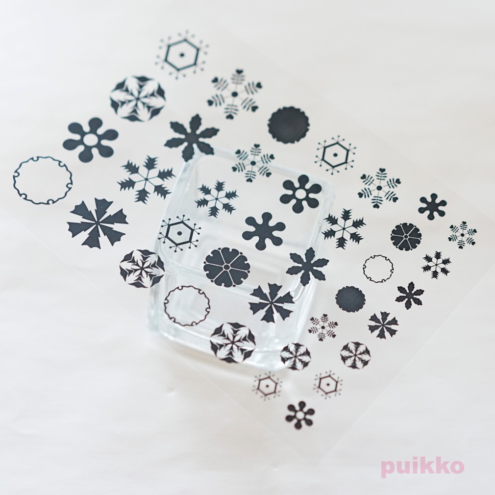 家紋・雪 レジン封入用フィルム