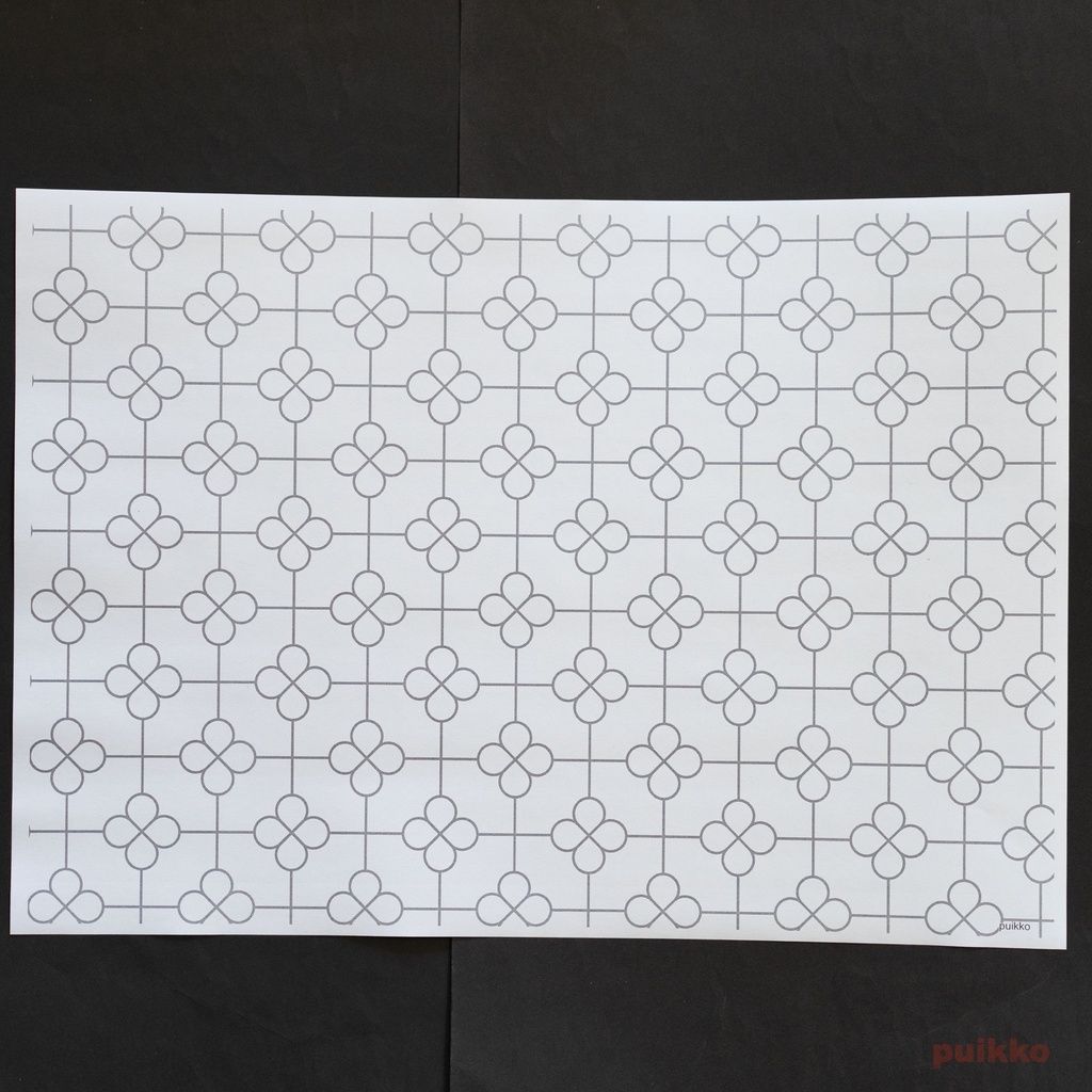 紙製ブックカバー 鉄窓花1 A3判(5枚セット)