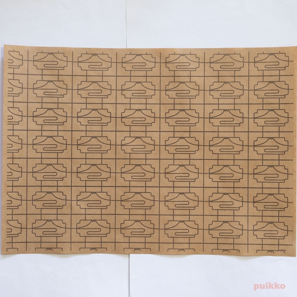 紙製ブックカバー 鉄窓花1 A3判(5枚セット)