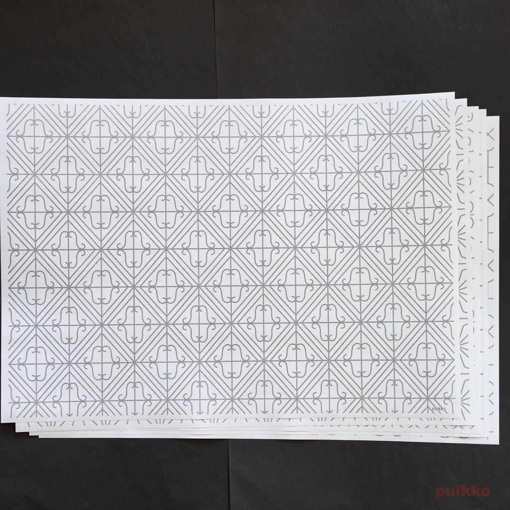 紙製ブックカバー 鉄窓花1 A3判(5枚セット)