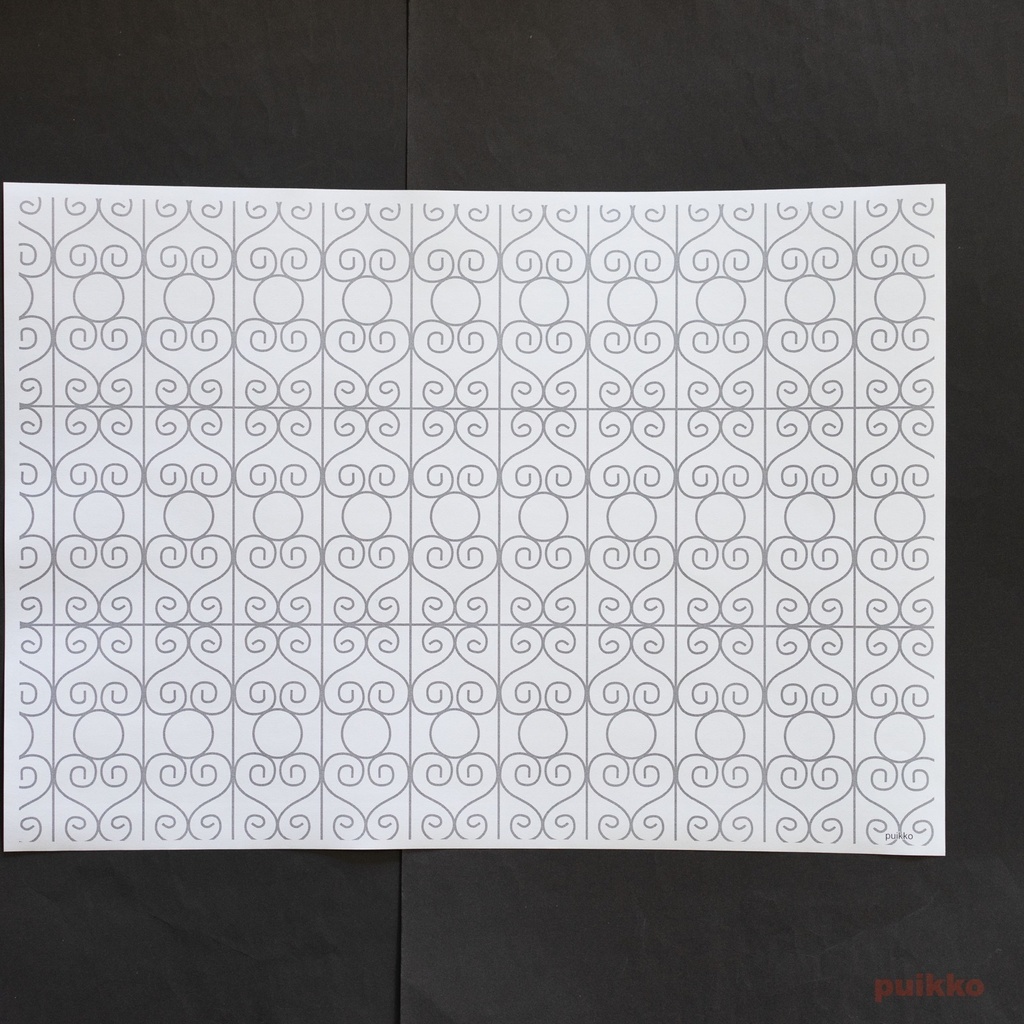 紙製ブックカバー 鉄窓花1 A3判(5枚セット)