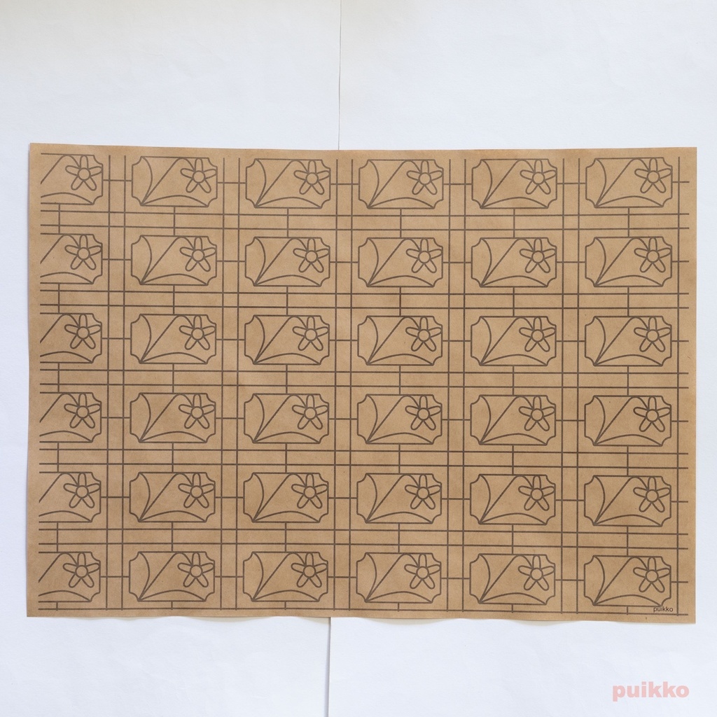 紙製ブックカバー 鉄窓花2 A3判(5枚セット)