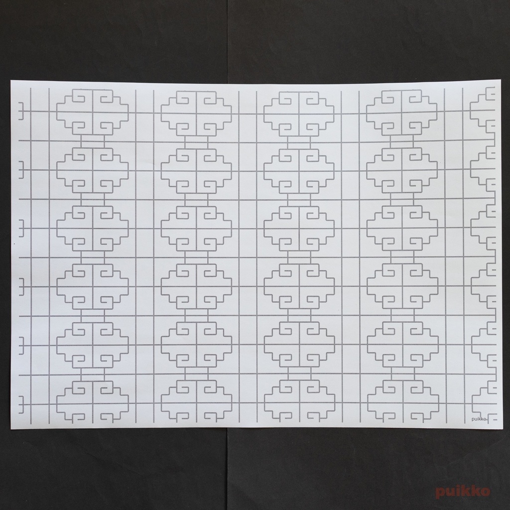 紙製ブックカバー 鉄窓花2 A3判(5枚セット)