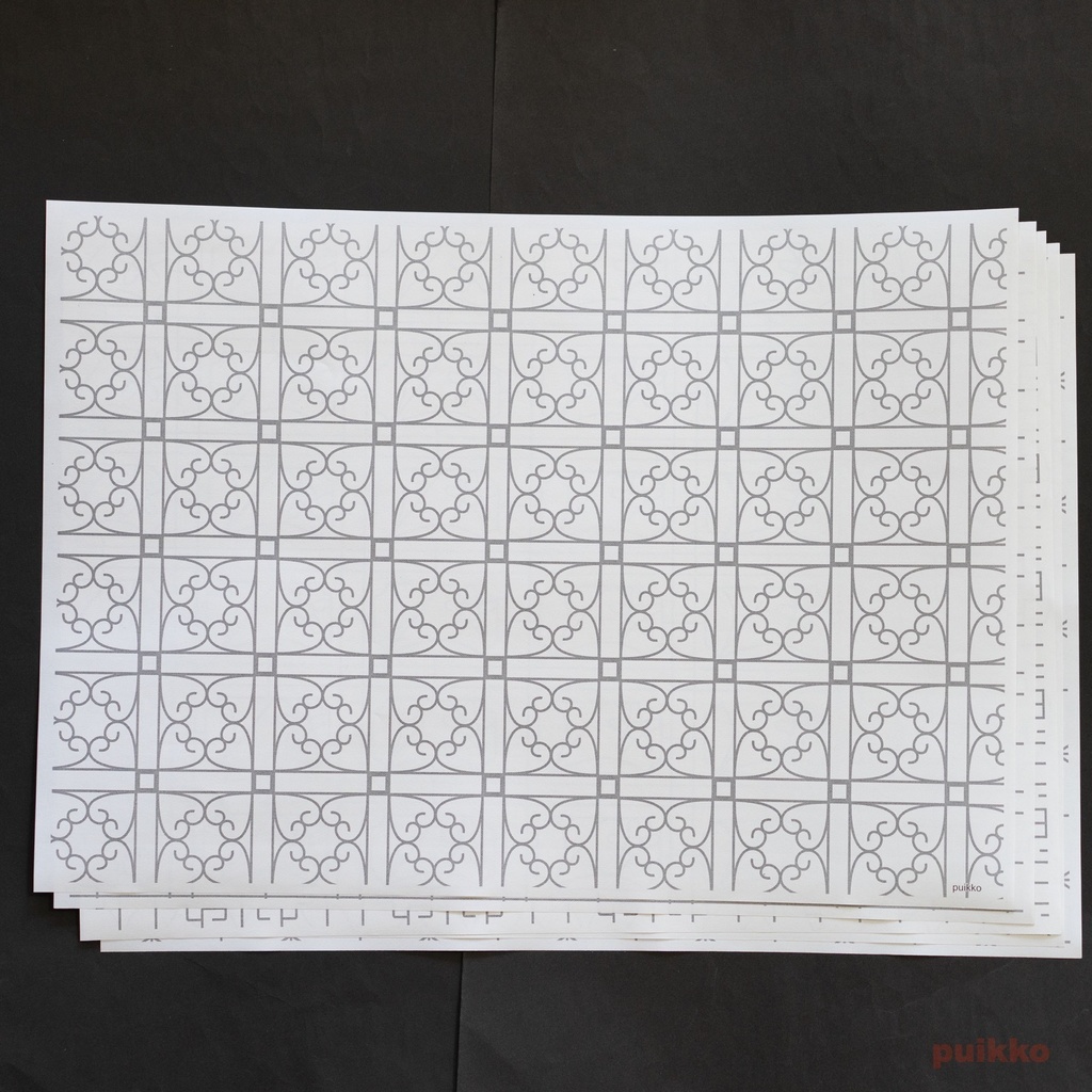 紙製ブックカバー 鉄窓花2 A3判(5枚セット)