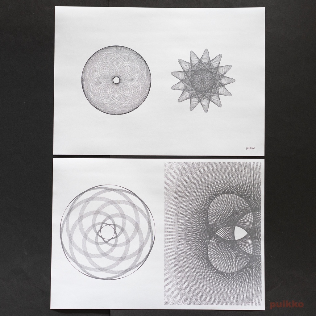 紙製ブックカバー 内トロコイド(5枚セット)