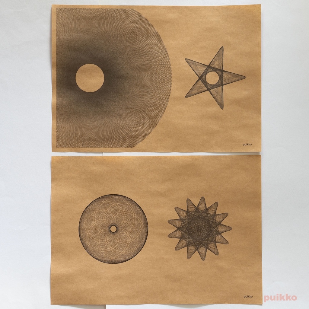 紙製ブックカバー 内トロコイド(5枚セット)