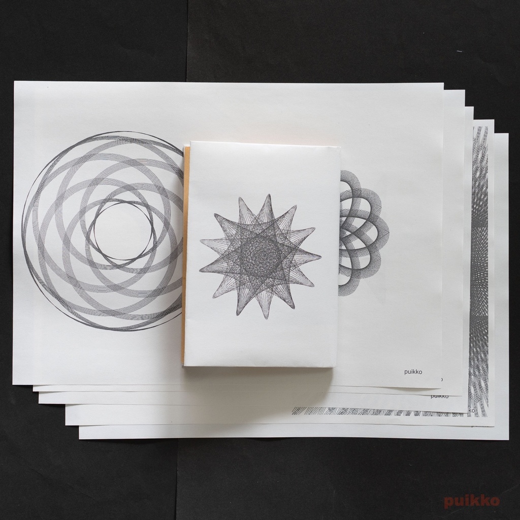 紙製ブックカバー 内トロコイド(5枚セット)