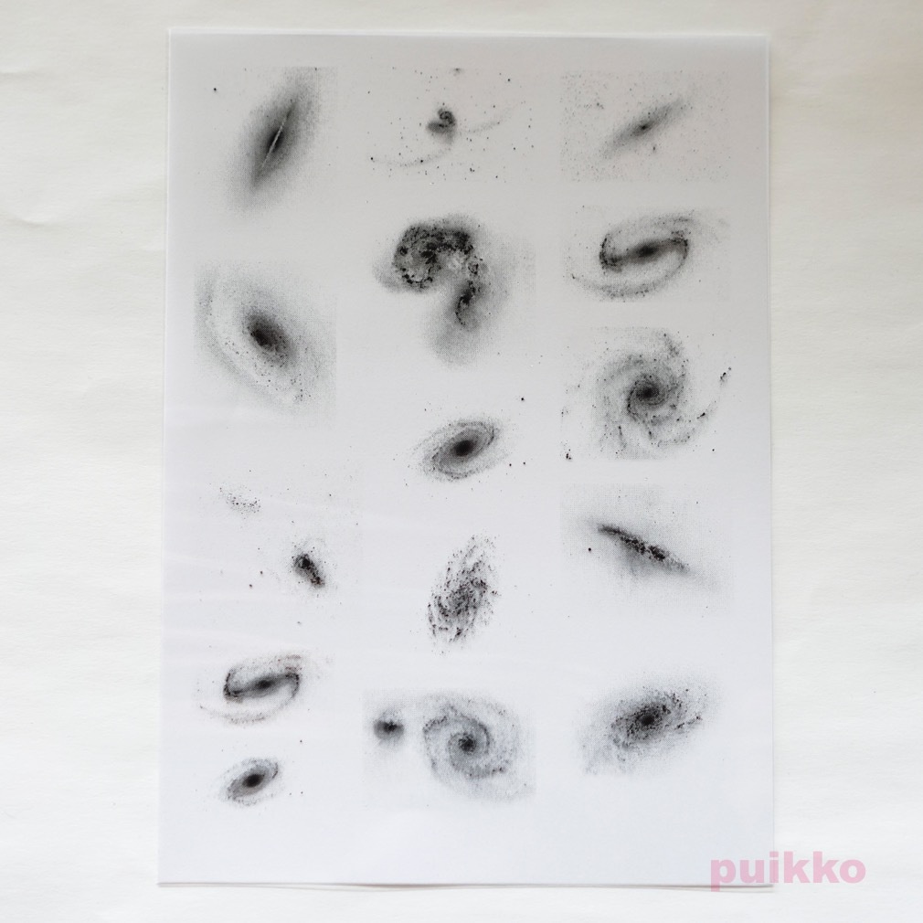 銀河2 箔押し レジン封入用フィルム