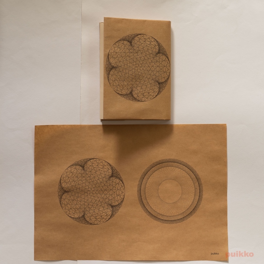 紙製ブックカバー ストリングアート(5枚セット)