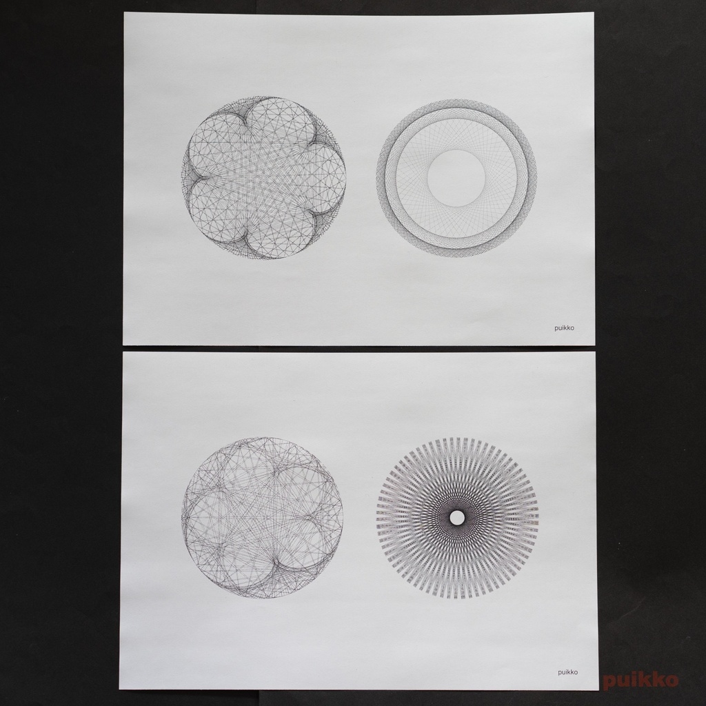 紙製ブックカバー ストリングアート(5枚セット)