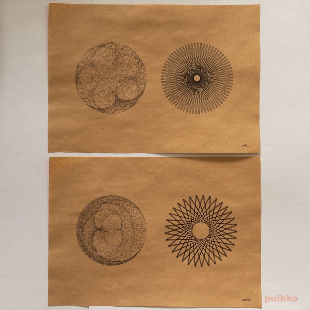 紙製ブックカバー ストリングアート(5枚セット)