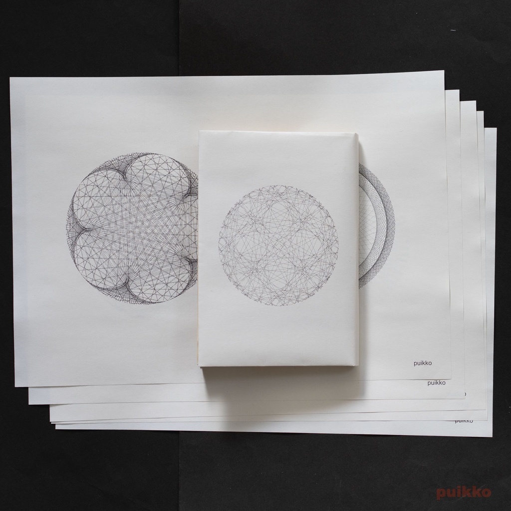 紙製ブックカバー ストリングアート(5枚セット)