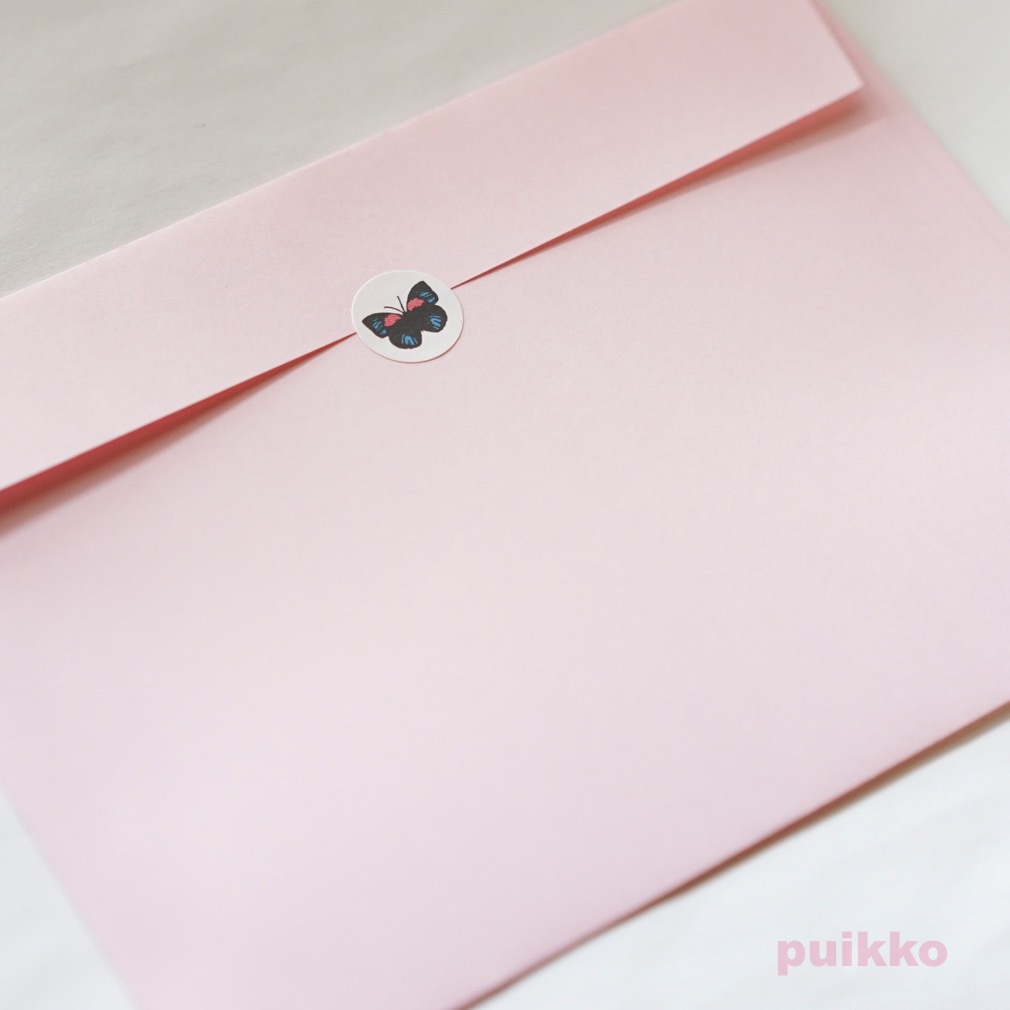 蝶 丸シール15mm