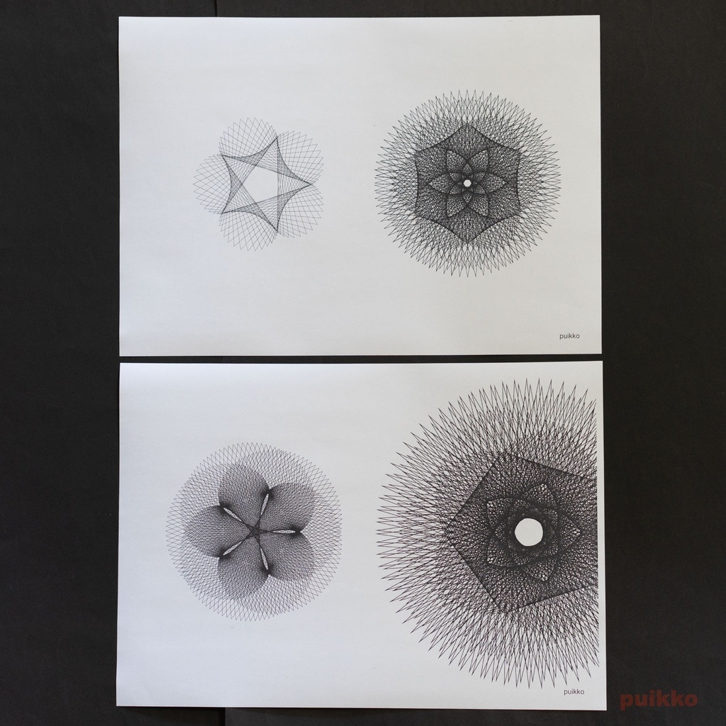 紙製ブックカバー 外トロコイド(5枚セット)