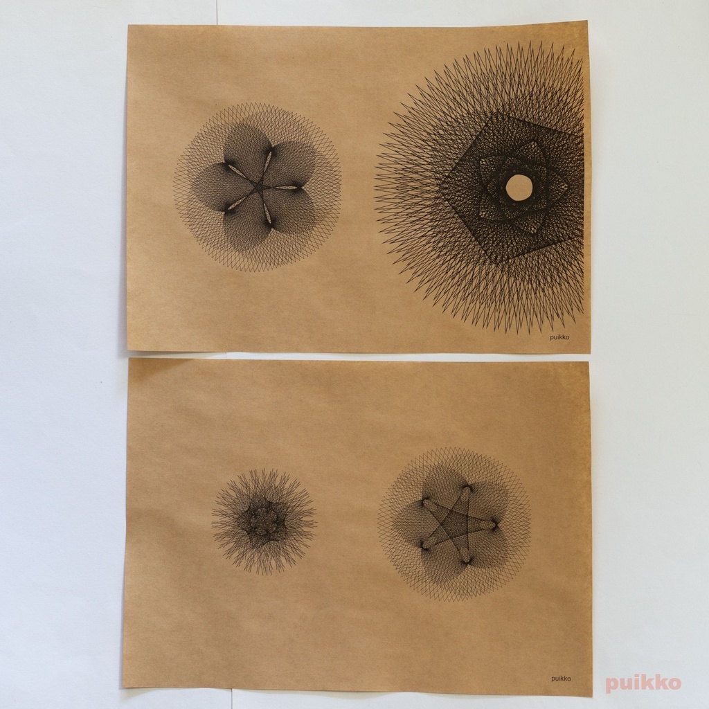 紙製ブックカバー 外トロコイド(5枚セット)