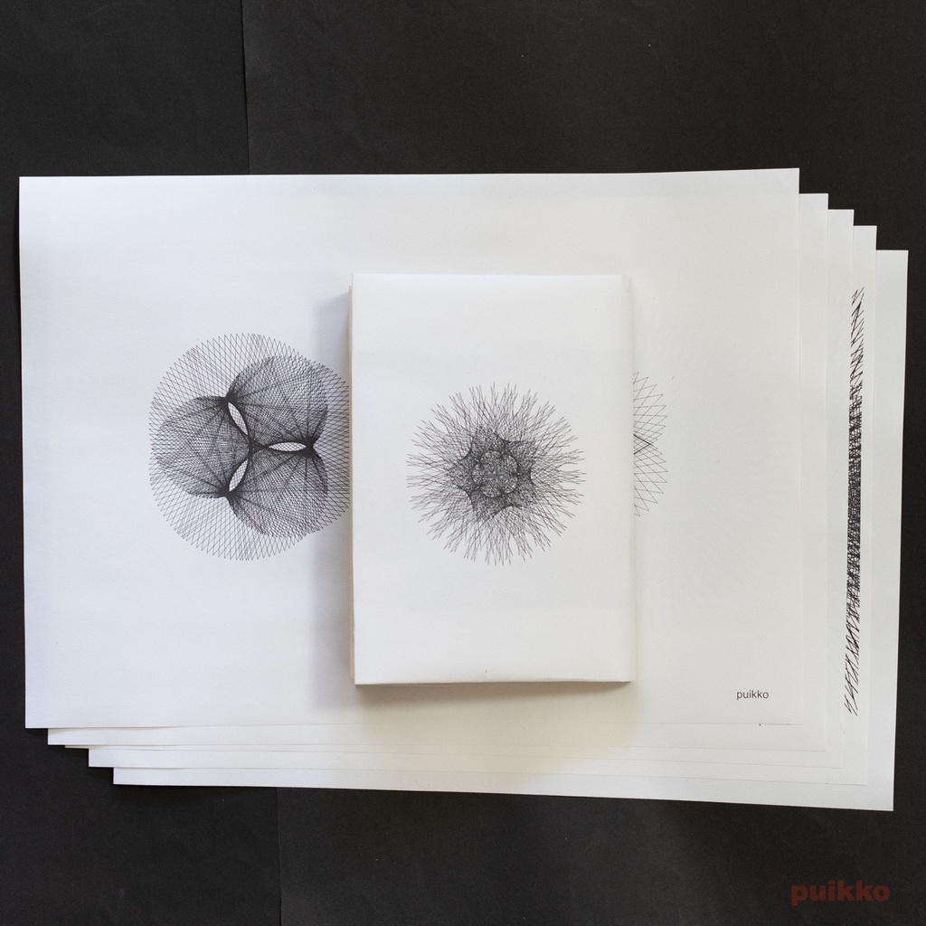 紙製ブックカバー 外トロコイド(5枚セット)