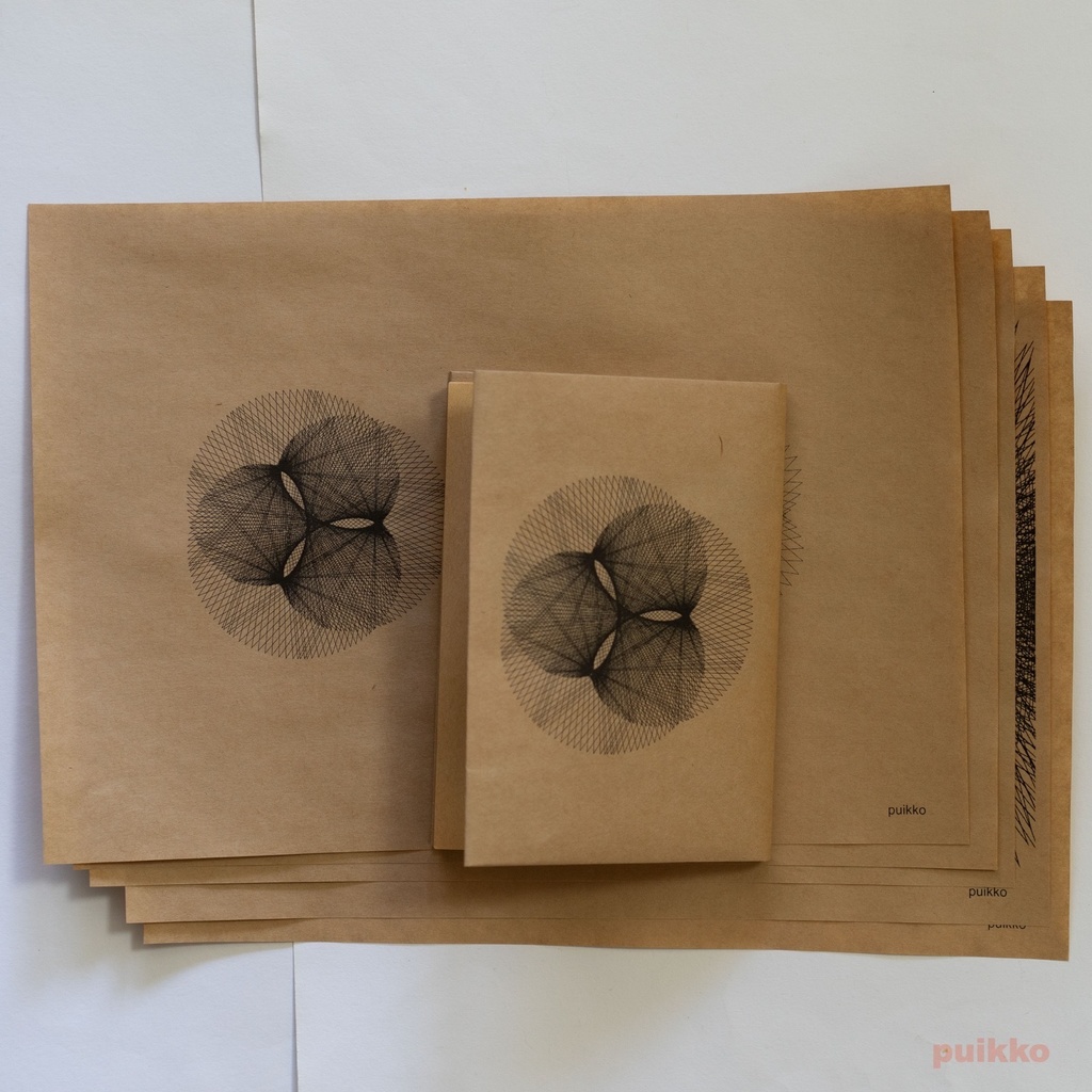 紙製ブックカバー　外トロコイド（5枚セット）