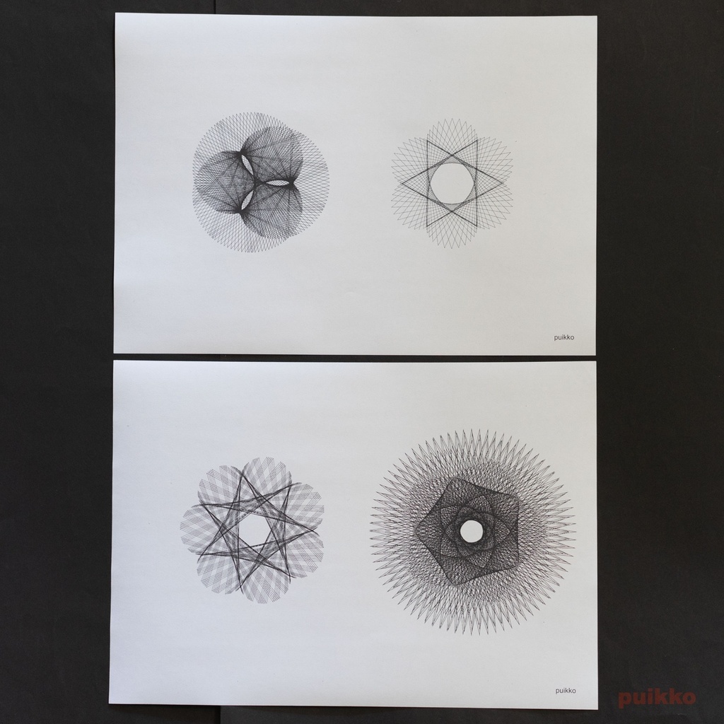 紙製ブックカバー 外トロコイド(5枚セット)