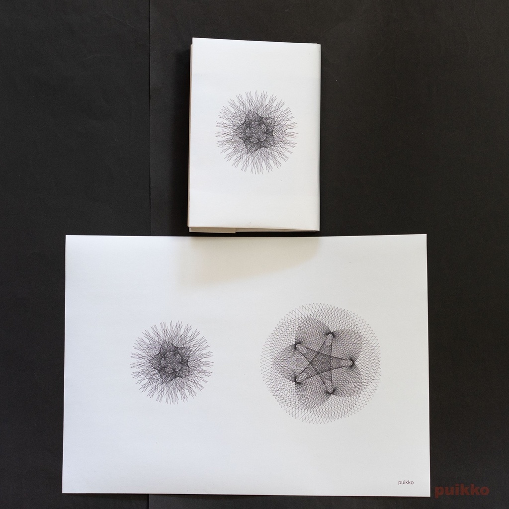 紙製ブックカバー 外トロコイド(5枚セット)