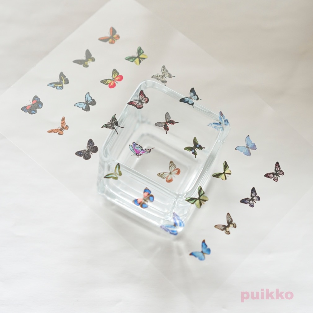 蝶3カラー レジン封入用フィルム