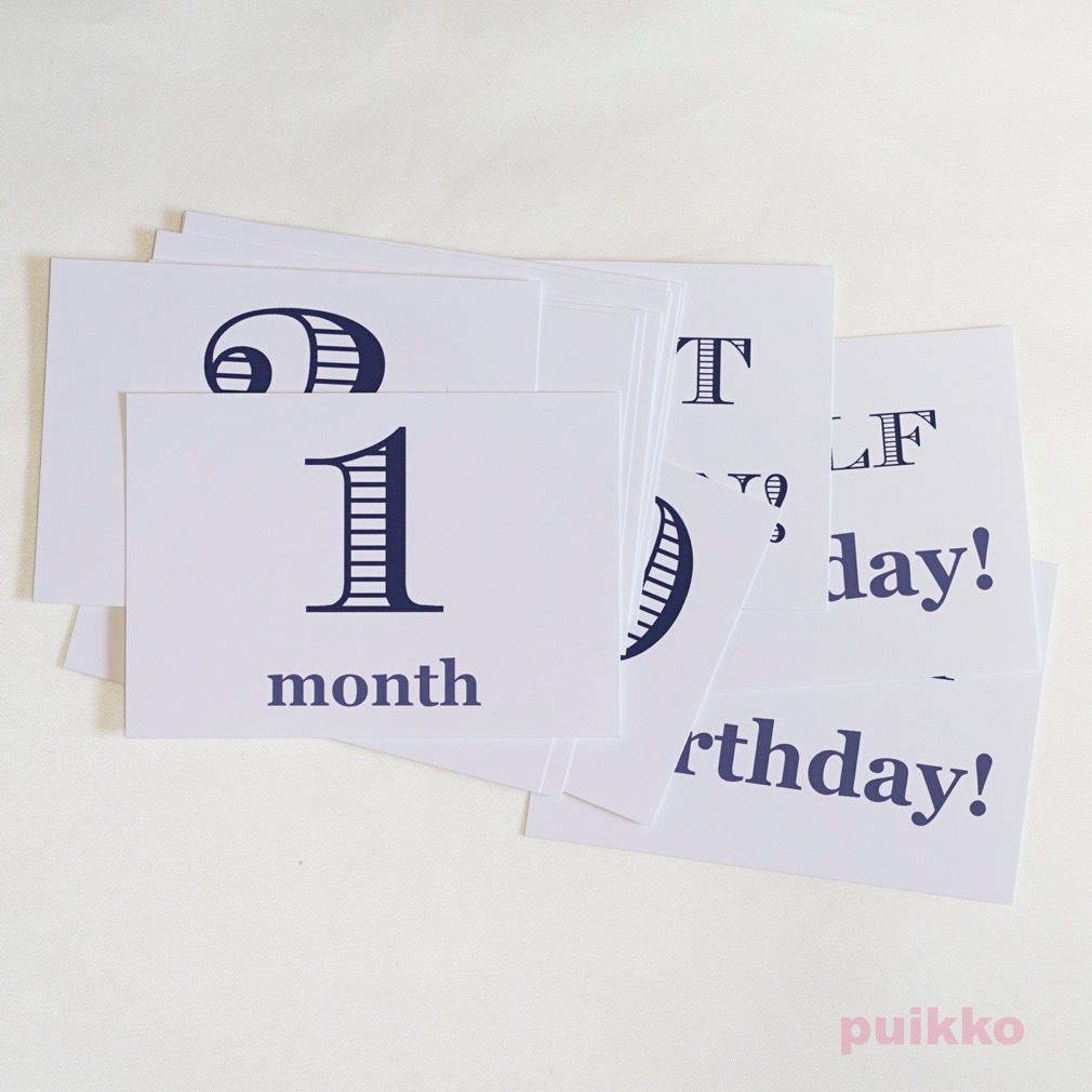 ベビーマンスリーカード モノトーン2(L判)