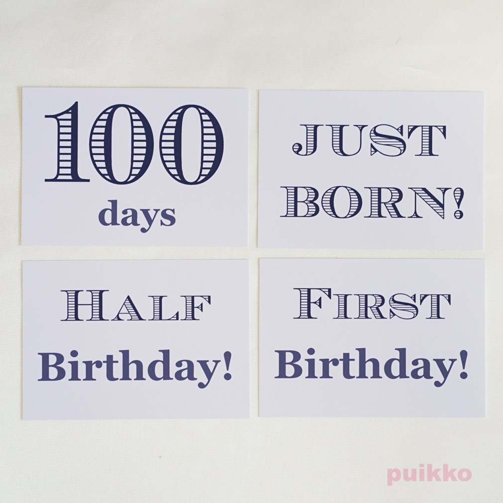 ベビーマンスリーカード モノトーン2(L判)