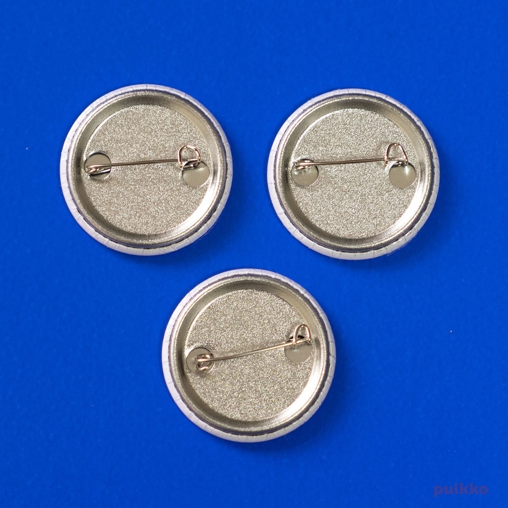 缶バッジ 32mm 龍体文字「つる」商売繁盛(3個セット)