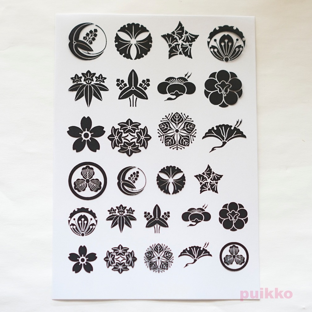 家紋・植物2 レジン封入用フィルム