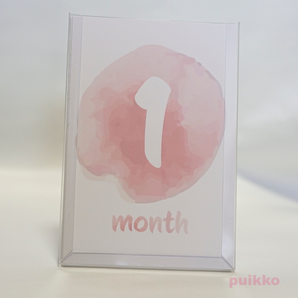 ベビーマンスリーカード 水彩サークル(はがきサイズ)