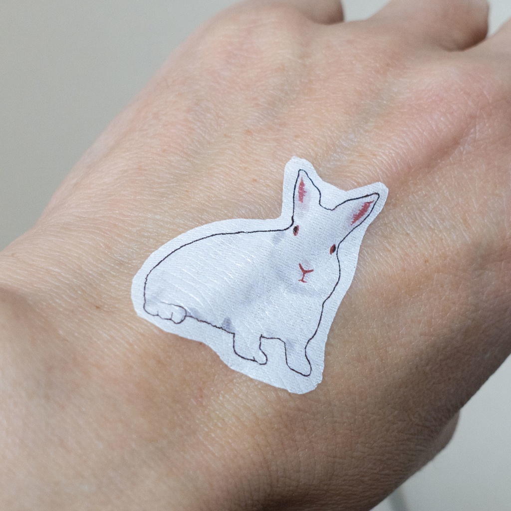 タトゥーシール 白うさぎ