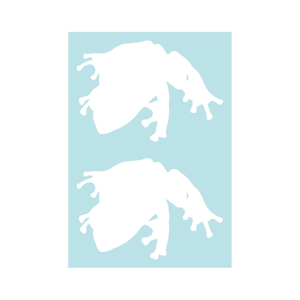 ステッカー モリアオガエル・小(2片)