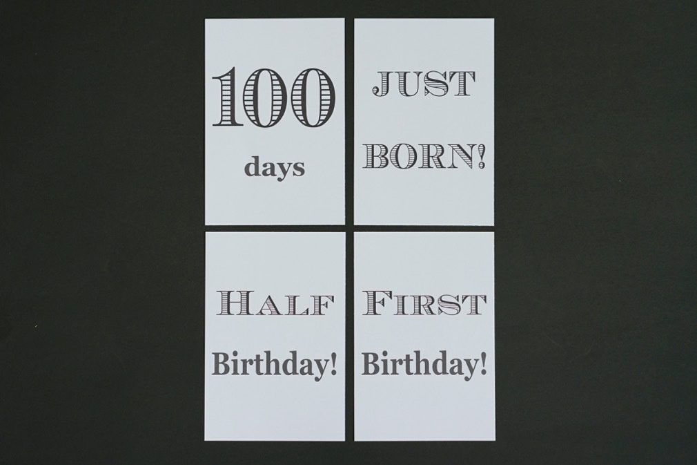 ベビーマンスリーカード モノトーン(はがきサイズ)