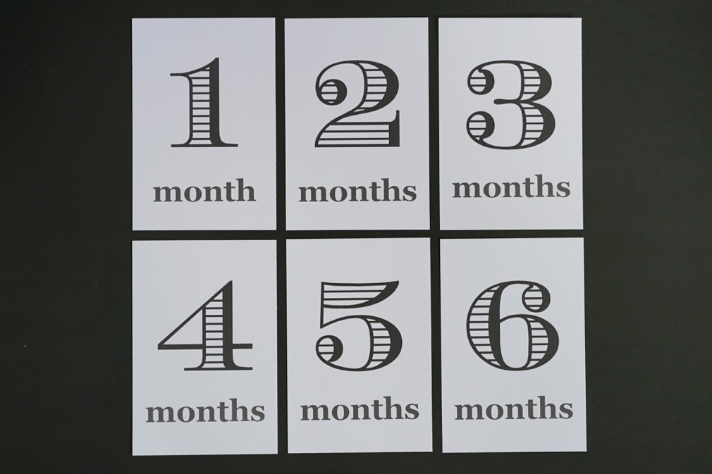 ベビーマンスリーカード モノトーン(はがきサイズ)