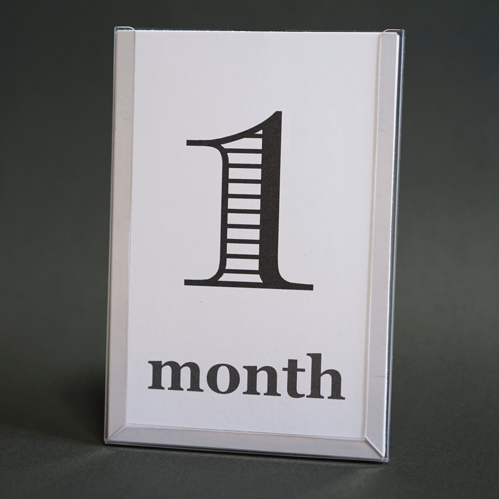 ベビーマンスリーカード モノトーン(はがきサイズ)