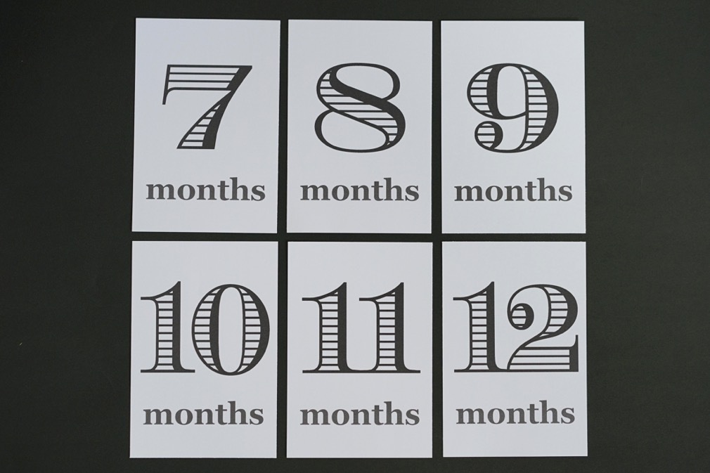 ベビーマンスリーカード モノトーン(はがきサイズ)