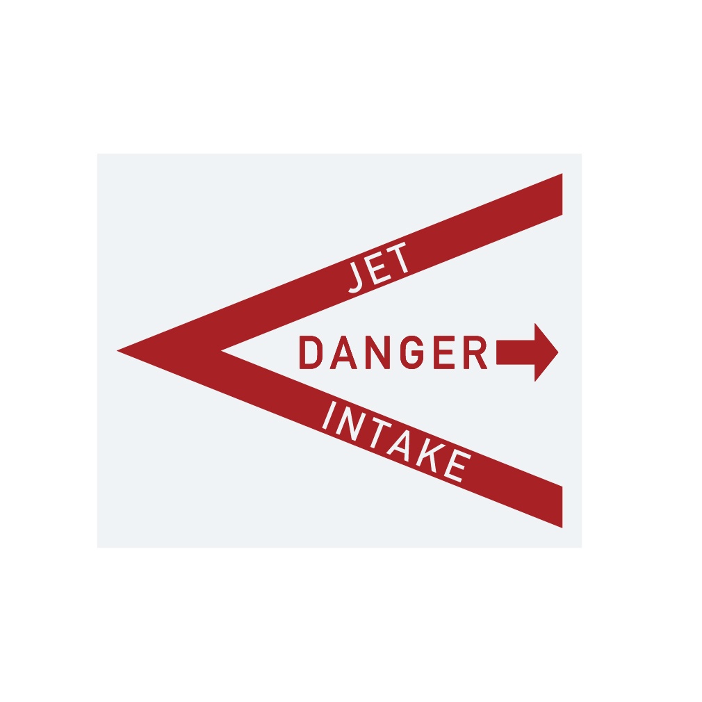 ミリタリーステッカー 整備記号 DANGER JET INTAKE