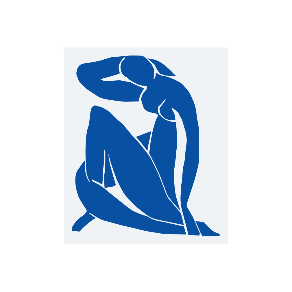 ステッカー　マティス　「ブルーヌードII」