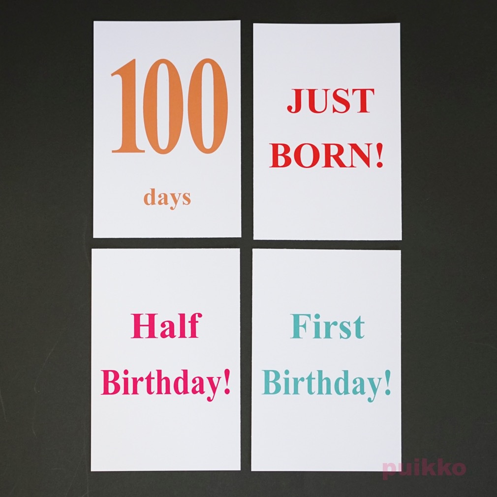 ベビーマンスリーカード Times(はがきサイズ)