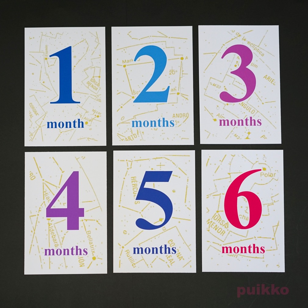 ベビーマンスリーカード 星図(はがきサイズ)