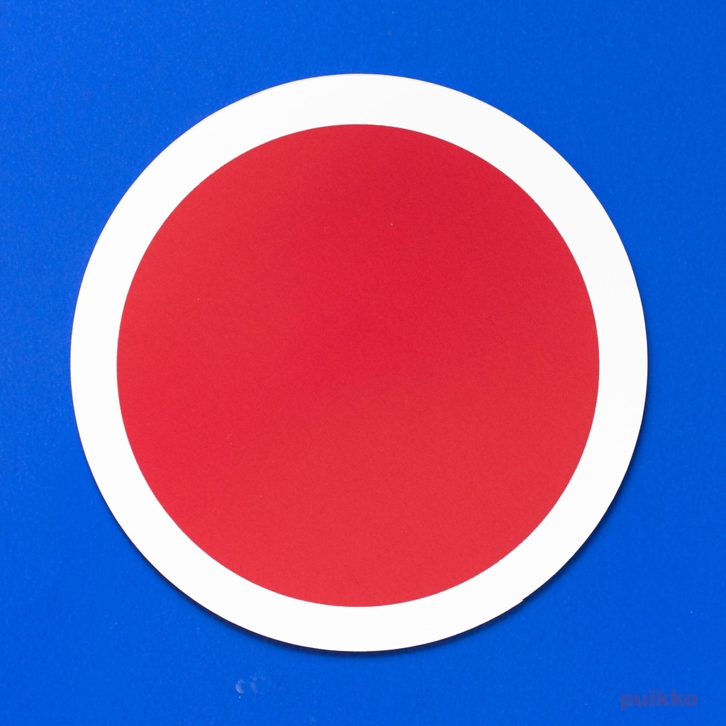 シールタイプステッカー　国籍マーク　日本（余白なしタイプ）