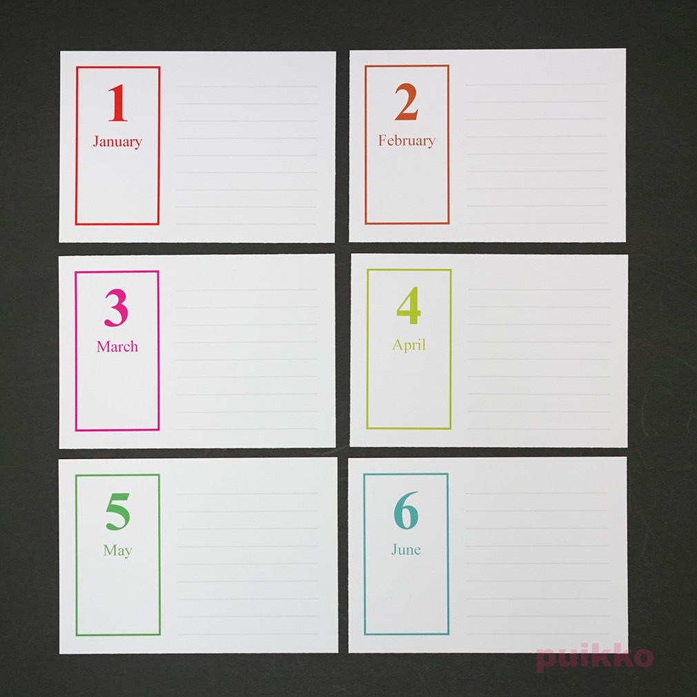 写真整理用マンスリーカード Times