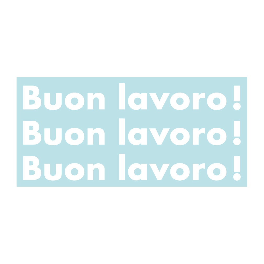 ステッカー イタリア語 Buon lavoro!(3片)