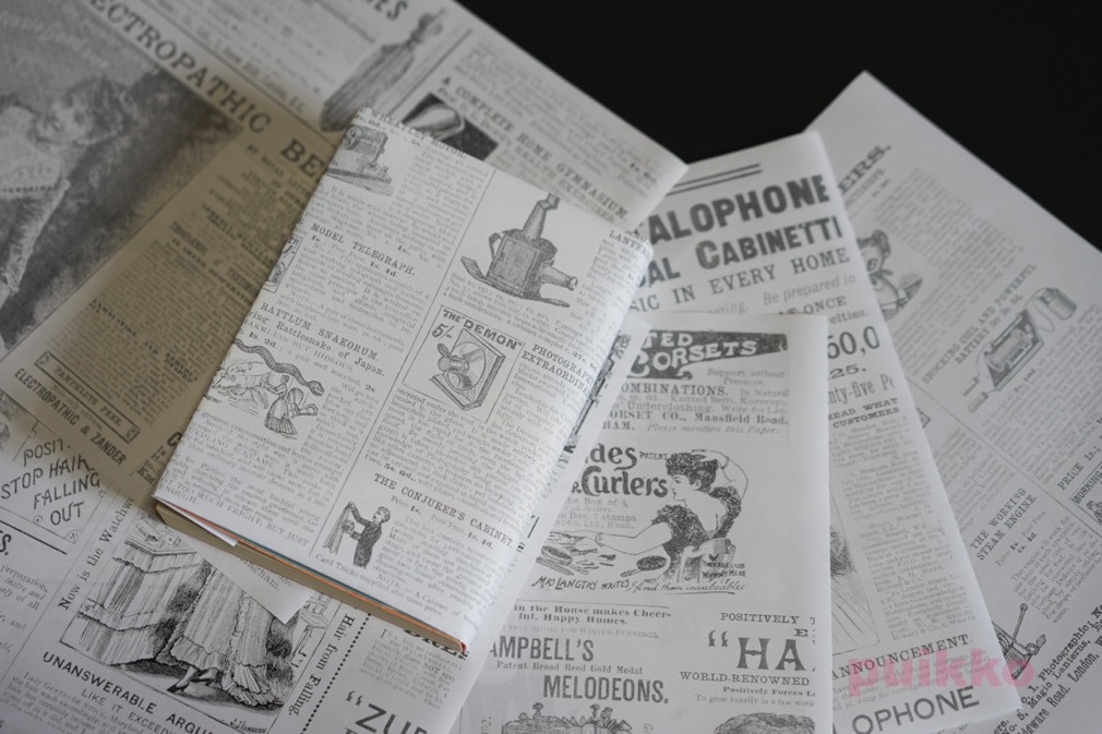 紙製ブックカバー ビクトリア朝イギリスの広告