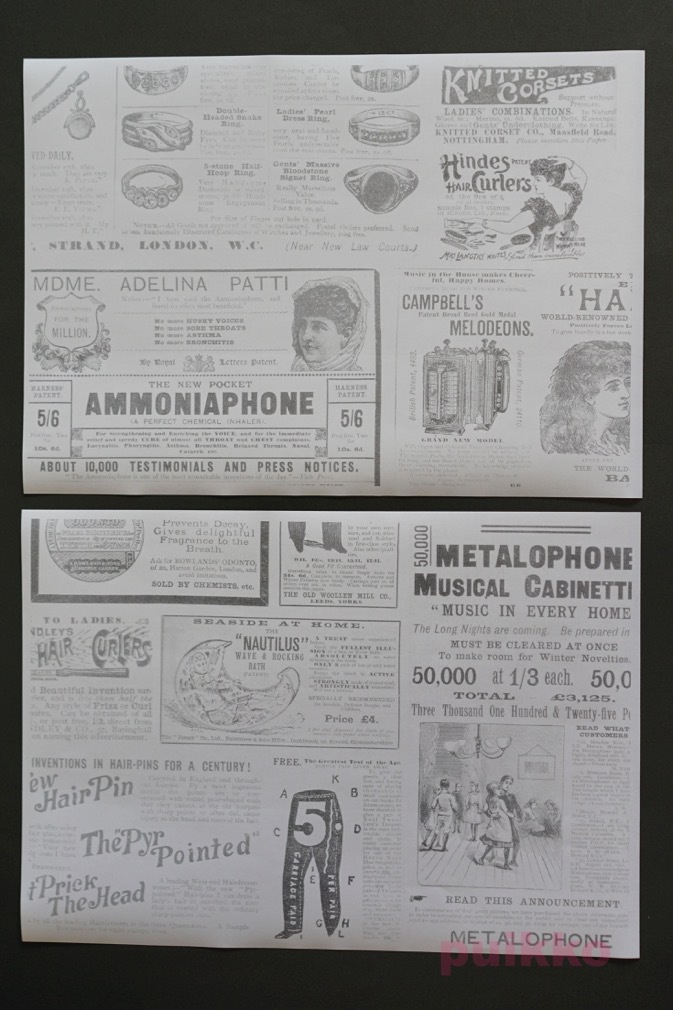 紙製ブックカバー ビクトリア朝イギリスの広告