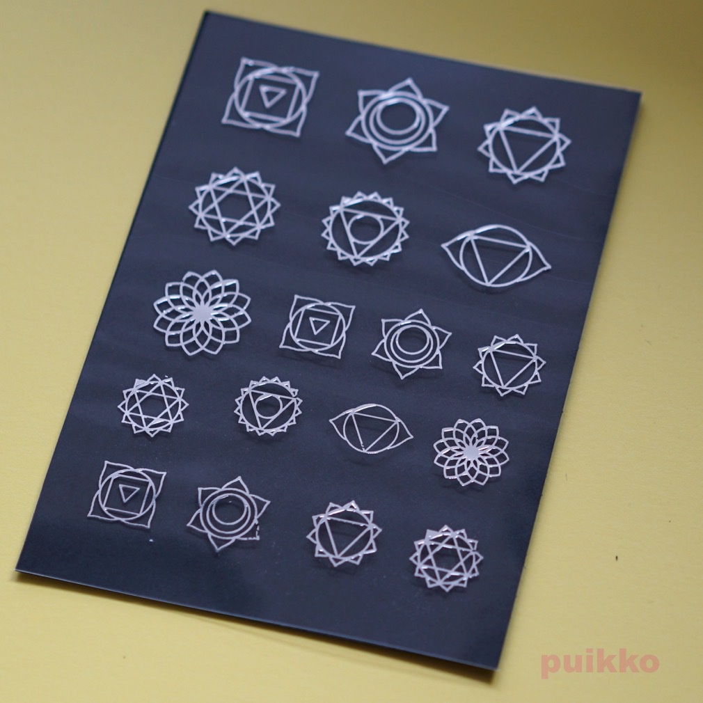 チャクラ 箔押し レジン封入用フィルム